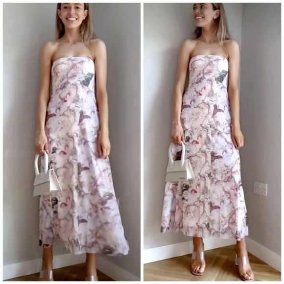 ZARA STRAPLESS STONE TULLE DRESS - Picture 11 of 11